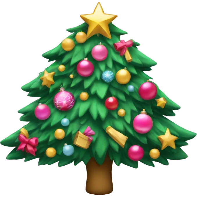 Girly Christmas tree emoji