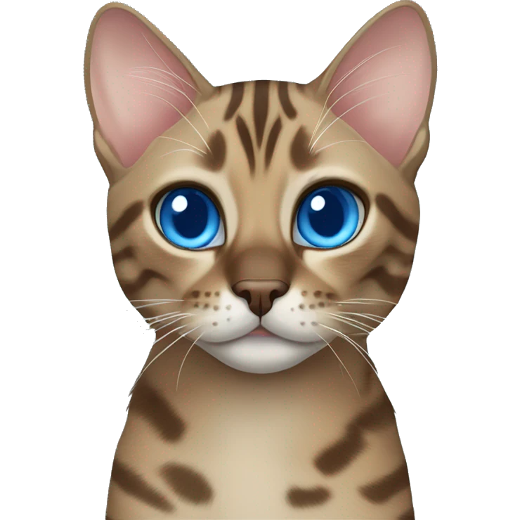 Mink Bengal cat with Blue eyes  emoji