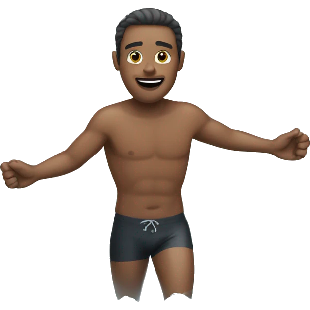 man swimming and missing an arm emoji