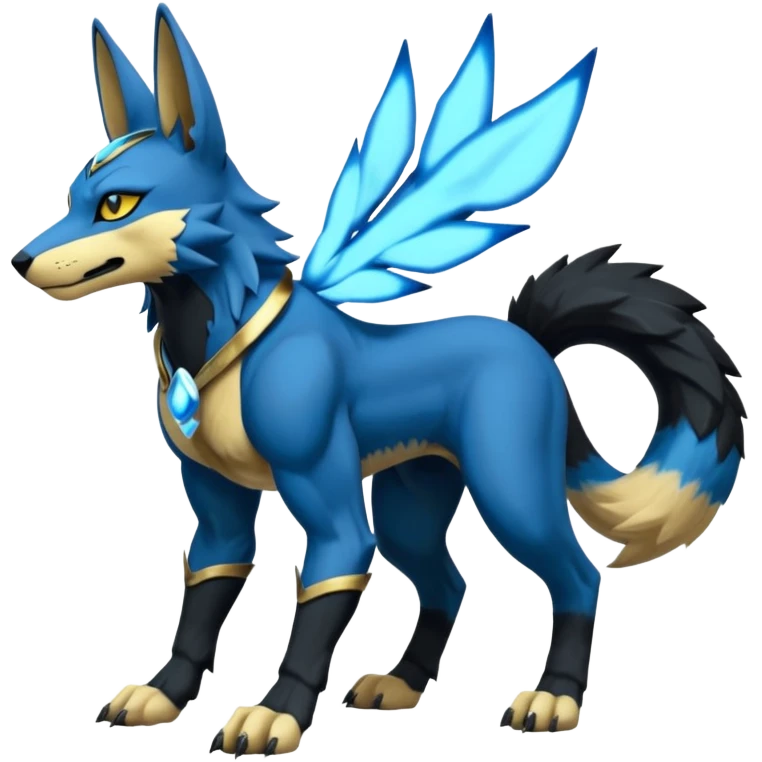 Lucario-Anubis-Umbreon-Zeraora-Fakémon-hybrid-creature (full body)  emoji