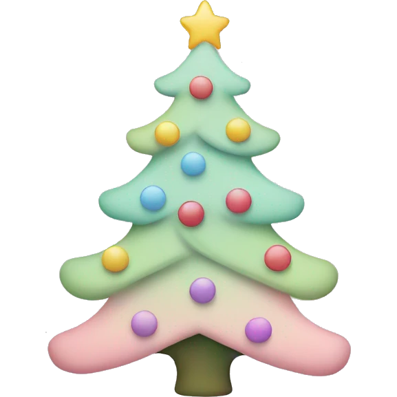 Christmas tree in pastel colors emoji