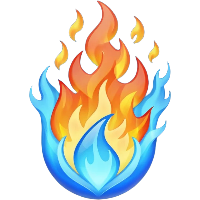 Fire blue emoji