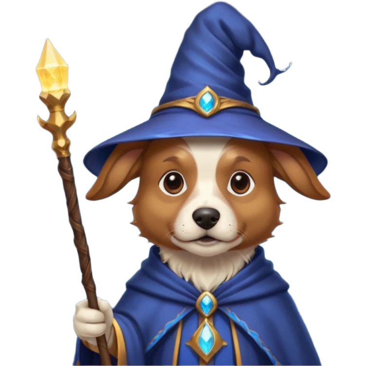 Dog wizard emoji