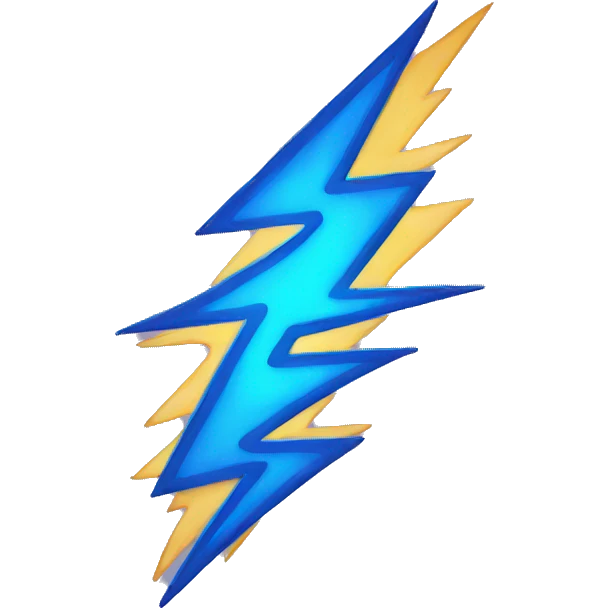 a very happy lightning bolt emoji
