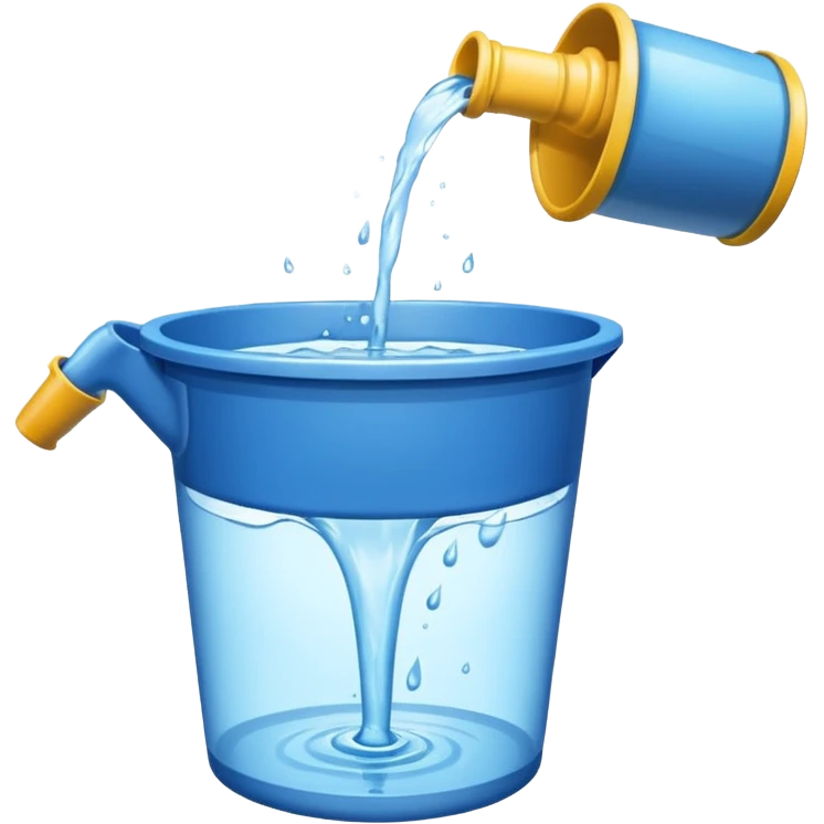 a bucket being poured out emoji