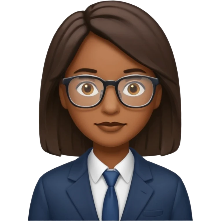 A school principal of African descent with medium-length hair. emoji