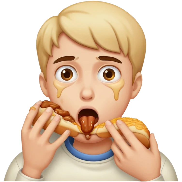 Person chocking on food emoji