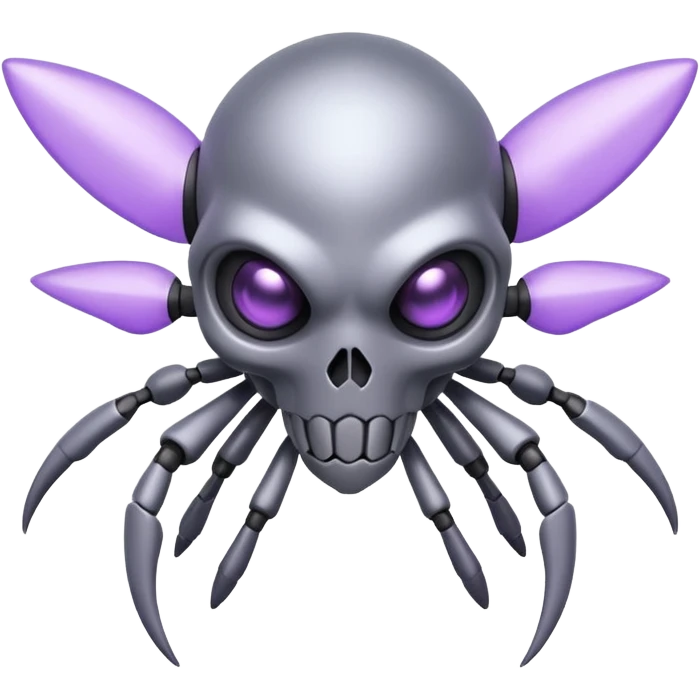 Grey Lavender Aerial Genesect-Duskull-creature emoji
