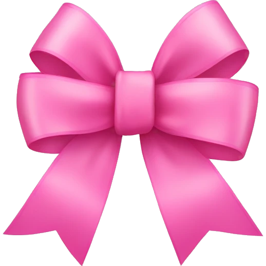Pink ribbon bow  emoji