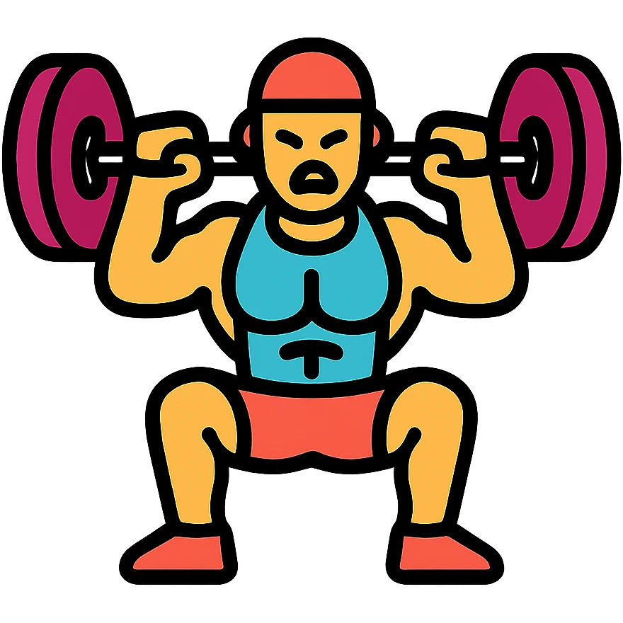 a sportman hitting the weights like a beast emoji