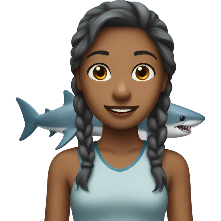 a girl who loves sharks emoji