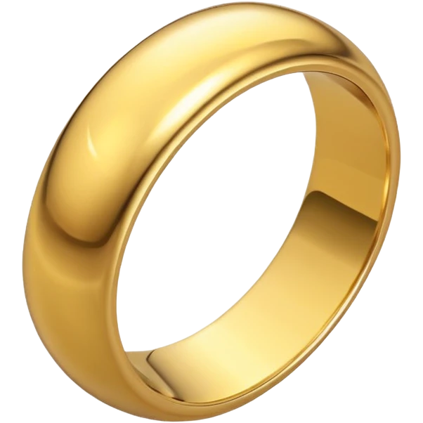 Anneau doré simple emoji