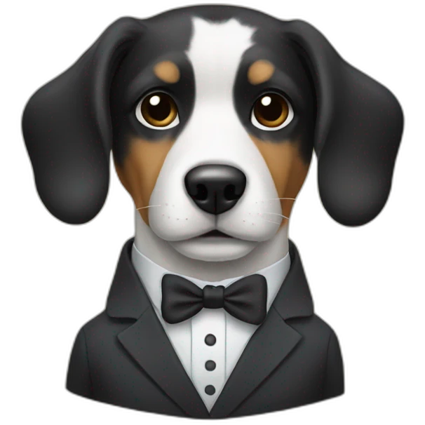 dog whit suit emoji