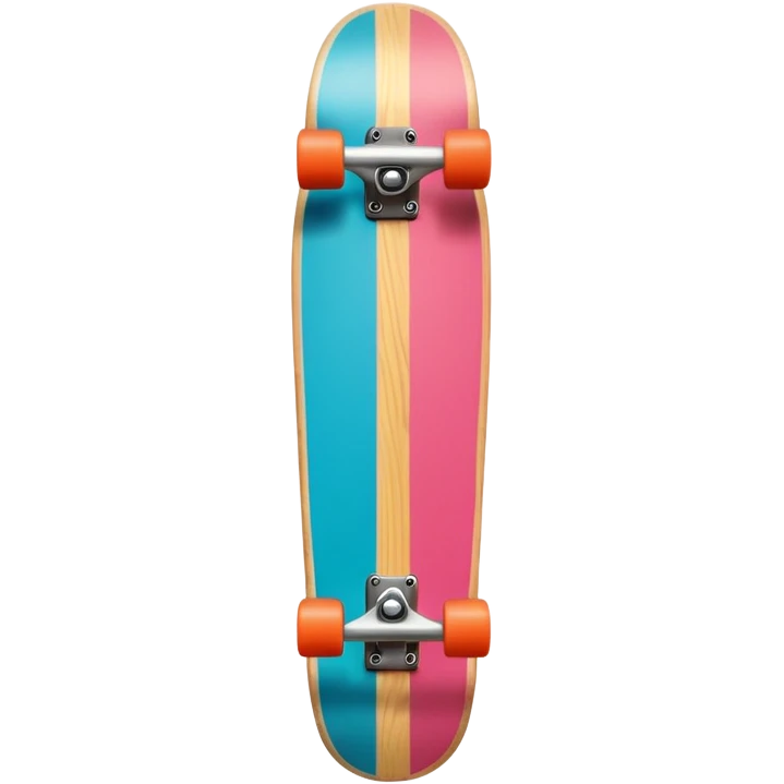 colorful skateboard vertical emoji