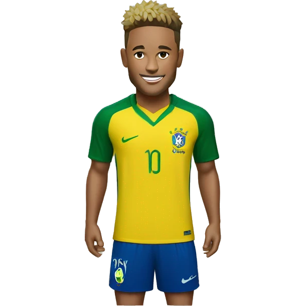 neymar jr, with the brazil shirt emoji