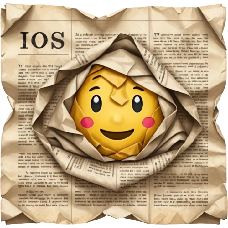 newspaper no face emoji