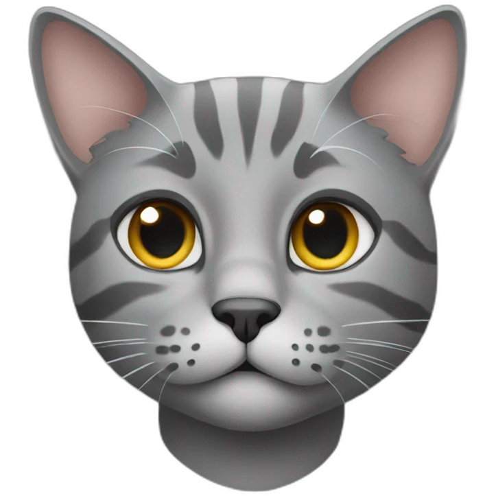 Grey cat emoji