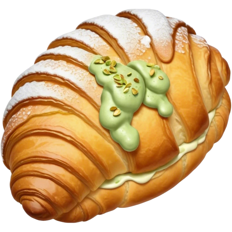  croissant with pistachio cream emoji
