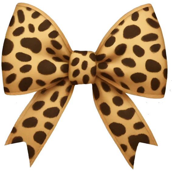 cheetah print bow  emoji
