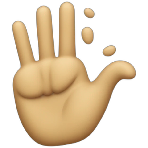 Croise les doigts et pouce sur le cote emoji