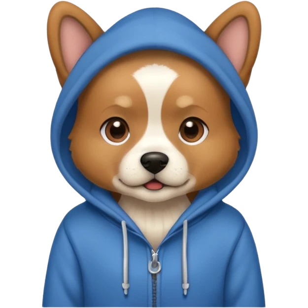 Dog with hoodie emoji