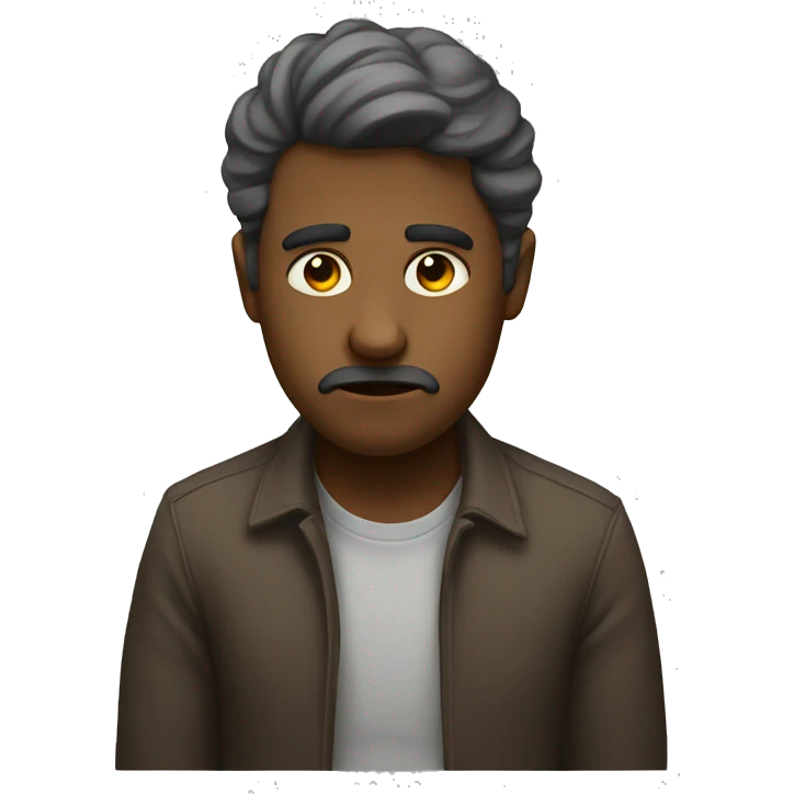 Thinking and sad emoji