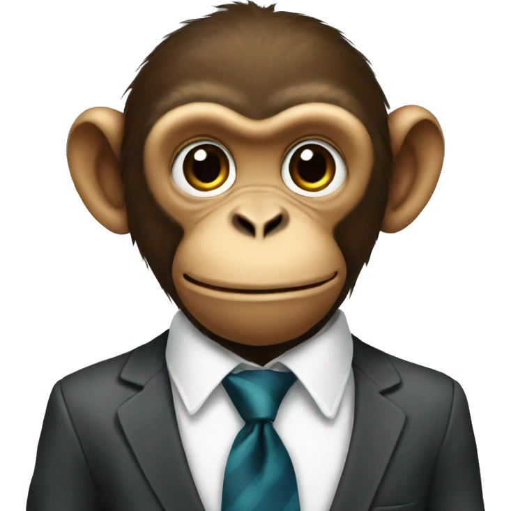 Monkey in a tie  emoji