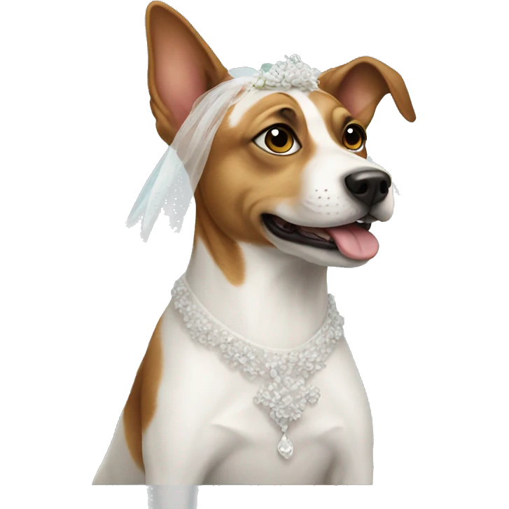 Dog bride emoji