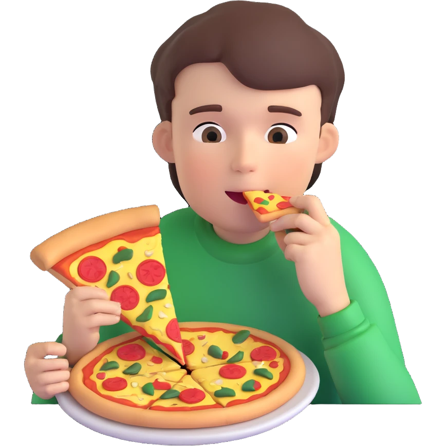 Boy Eating Pizza  emoji