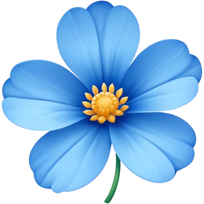 blue flower  emoji