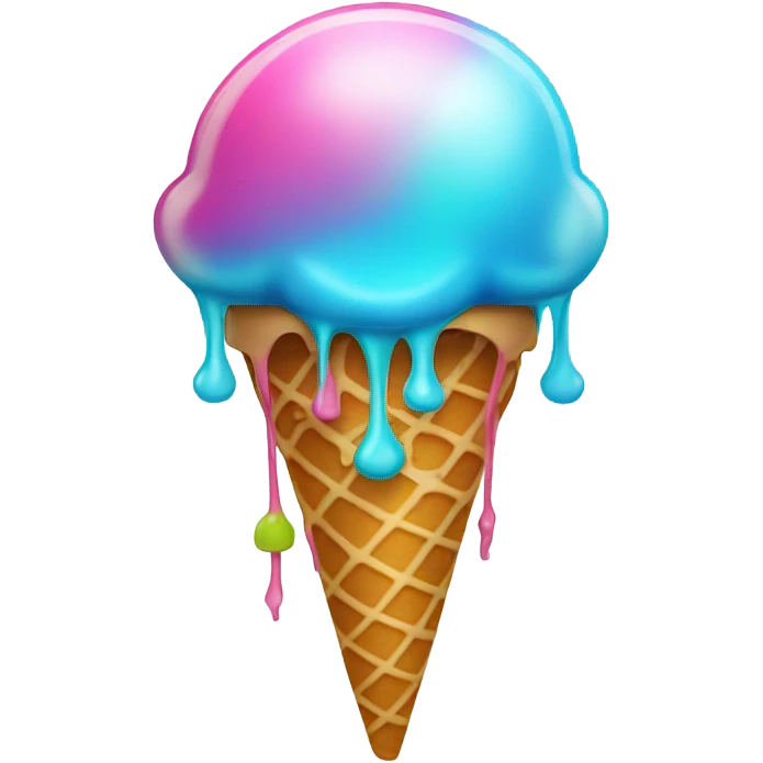 Jellyfish eating ice cream emoji