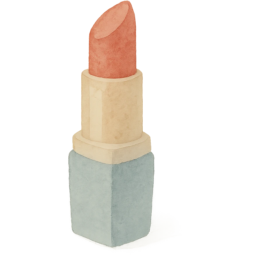 lipstick emoji, watercolor art style emoji