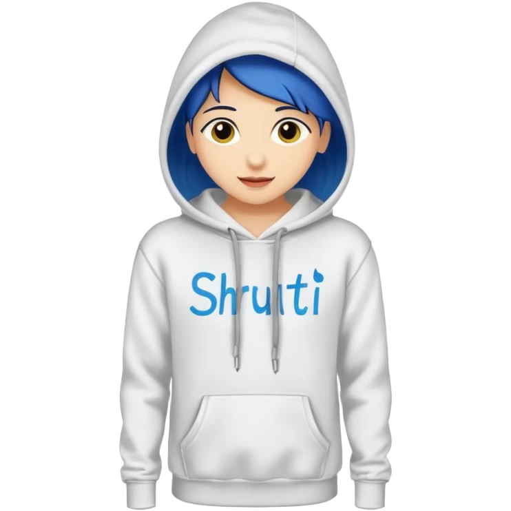 Hoodie with shruti written on it emoji