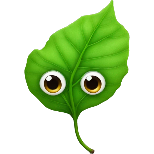 Leaf with eyes emoji