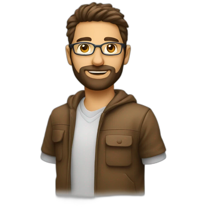 yazan-tayan-programmer-glass-white-brown emoji