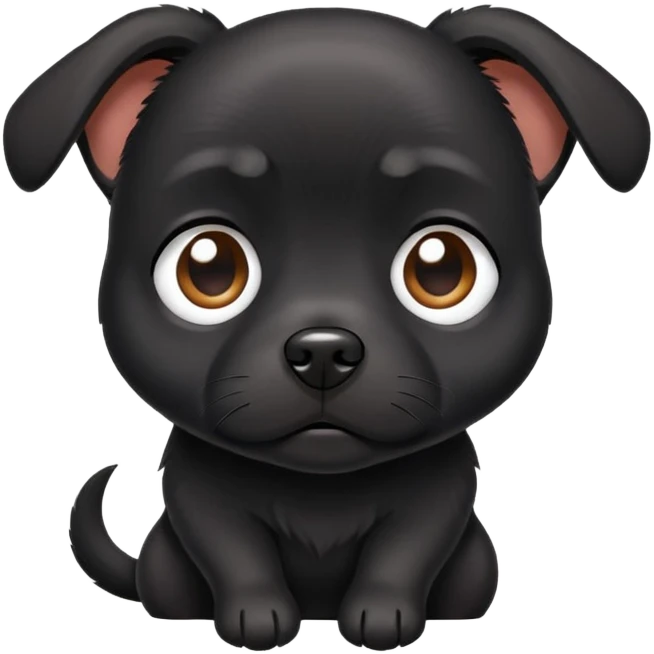 small black dog at the vet emoji