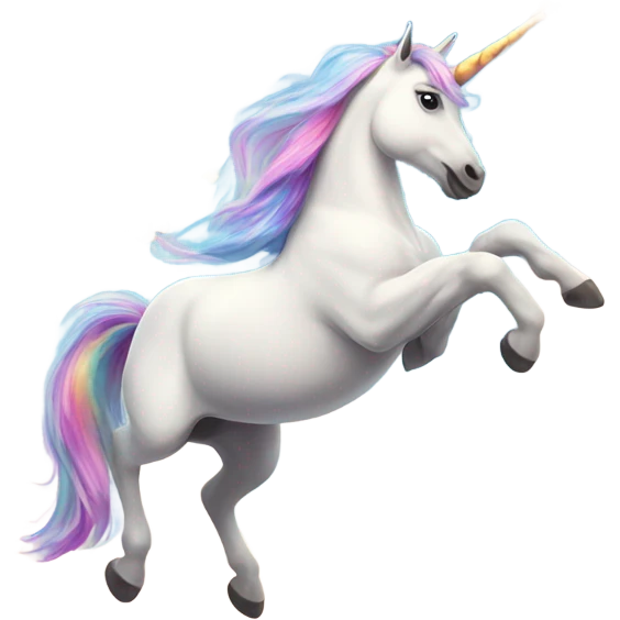 Unicorn flying with butterflies emoji