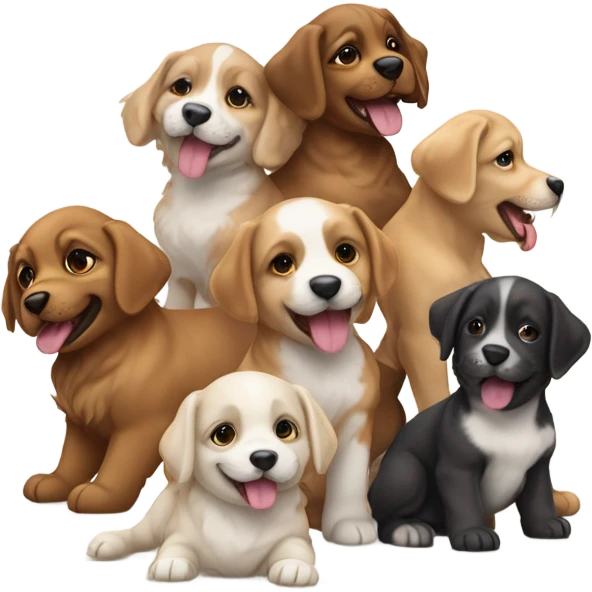 Puppies playing  emoji