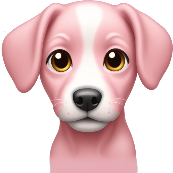 Baby pink dog emoji