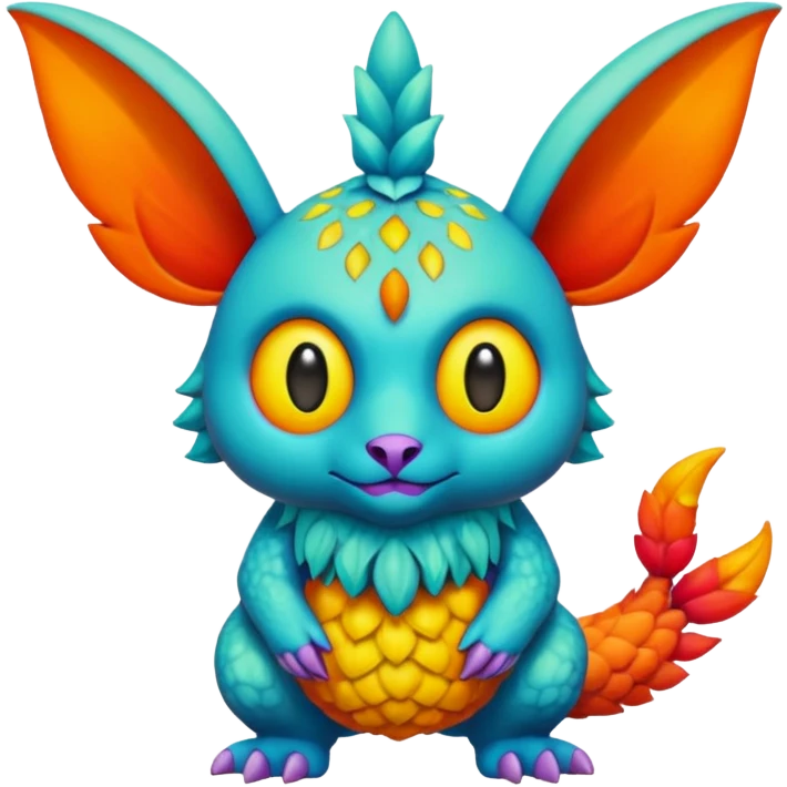 Labubu-Fakémon-hybrid-creature (full body)  emoji