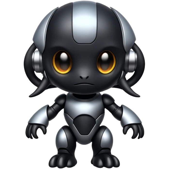 Modern futuristic paatel black dark fakemon-creature emoji