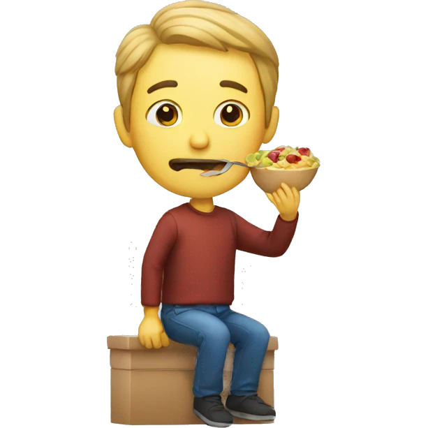Man eating emoji