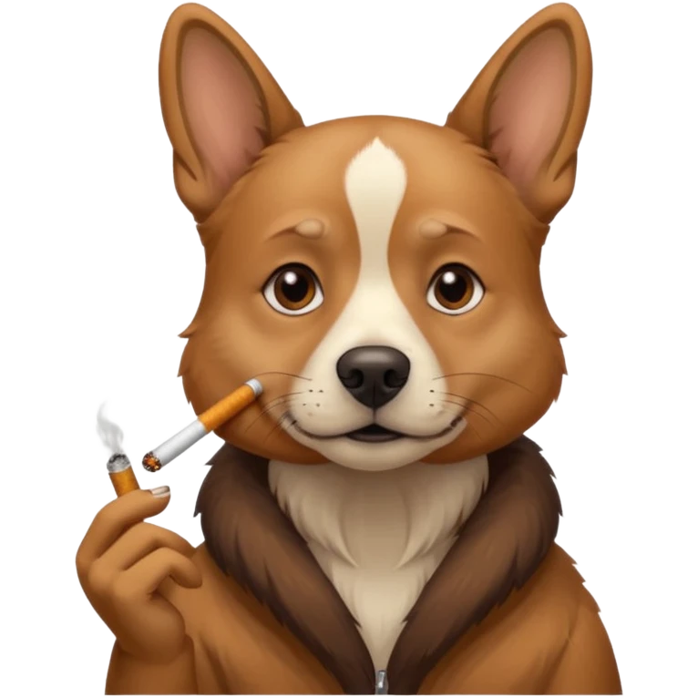 Dog smoking emoji
