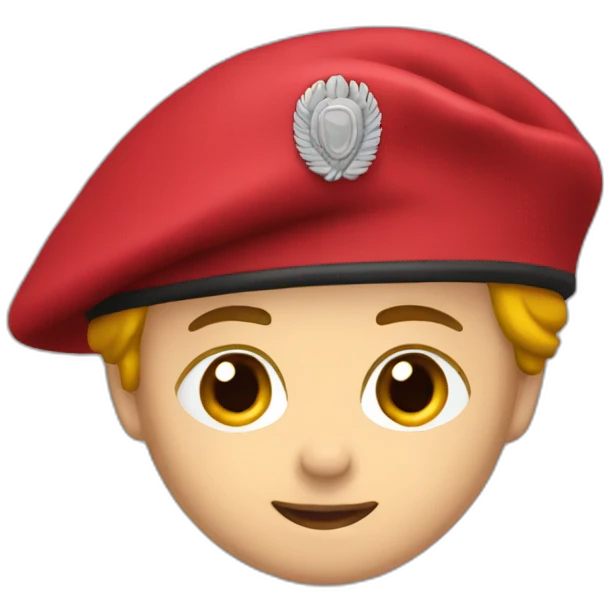 para beret rouge emoji