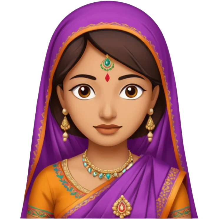 i need an indian in a sari just a face closeup emoji