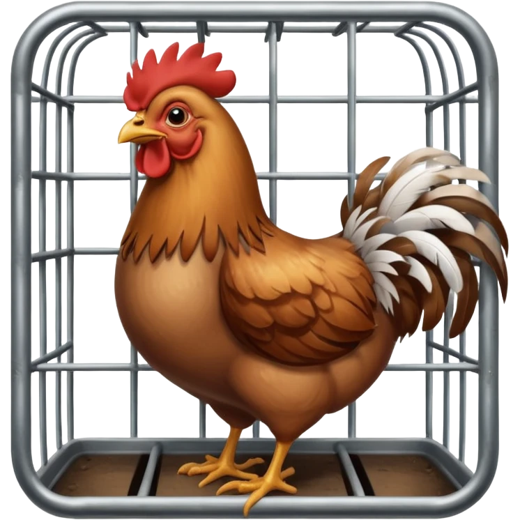 Coq en cage emoji