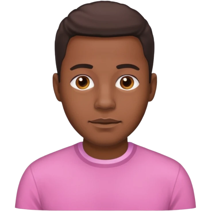 black man with pink shirt emoji