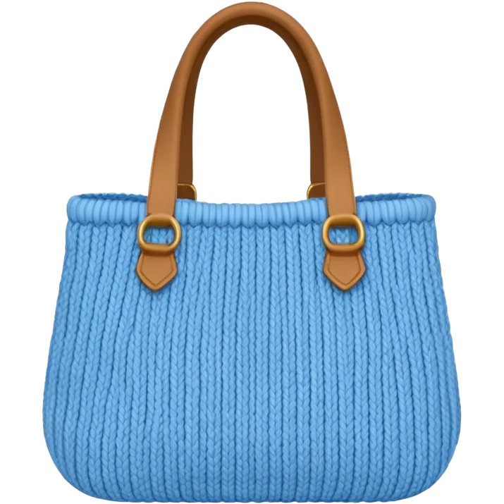 light blue Knitted Bag emoji