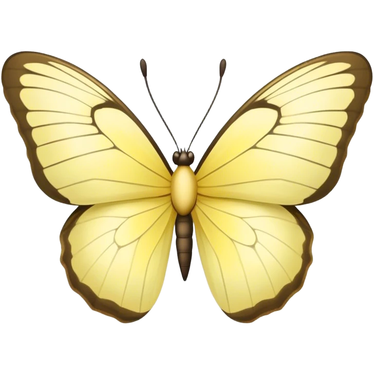 Pastel yellow butterfly emoji
