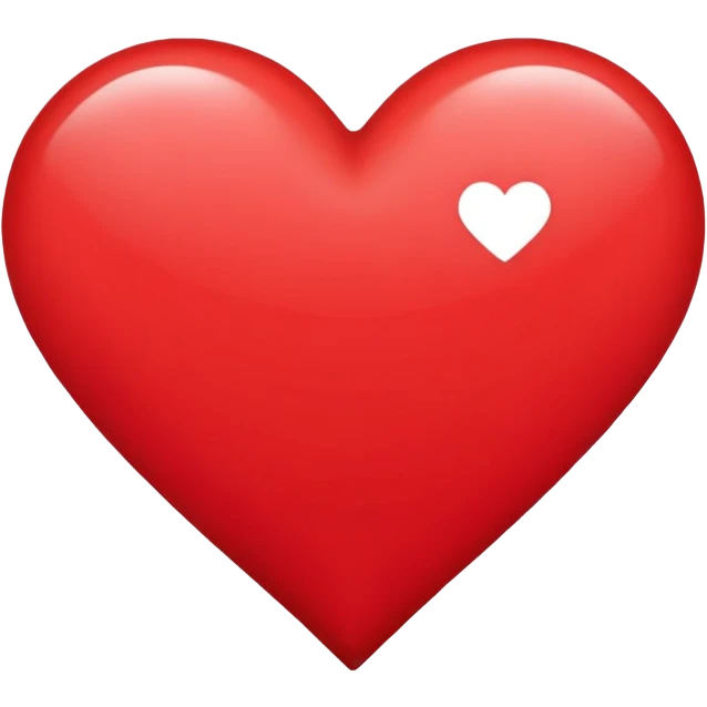 minimal heart shape, super simplified emoji